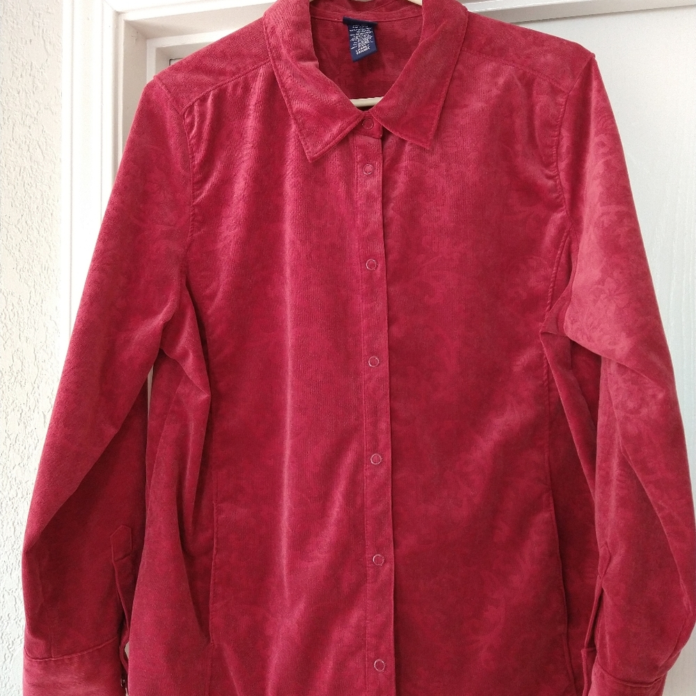 Red Parsley print blouse Large